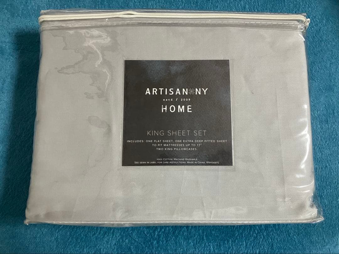 未使用品☆キングサイズ　ベットシーツ　ピローケース　セット　ARTISAN NY