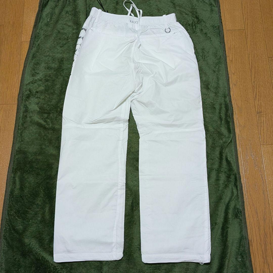 【新品】LUXEAKMPLUS サイドロゴ中綿ワイドロングパンツ Sサイズ