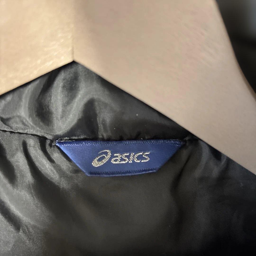 ASICS ブラック ダウンコート フード付き　XLサイズ