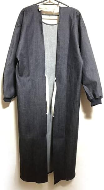 【2枚】 日本製/国産デニム/割烹着/エプロン/丈130cm/ロング/男性/新品