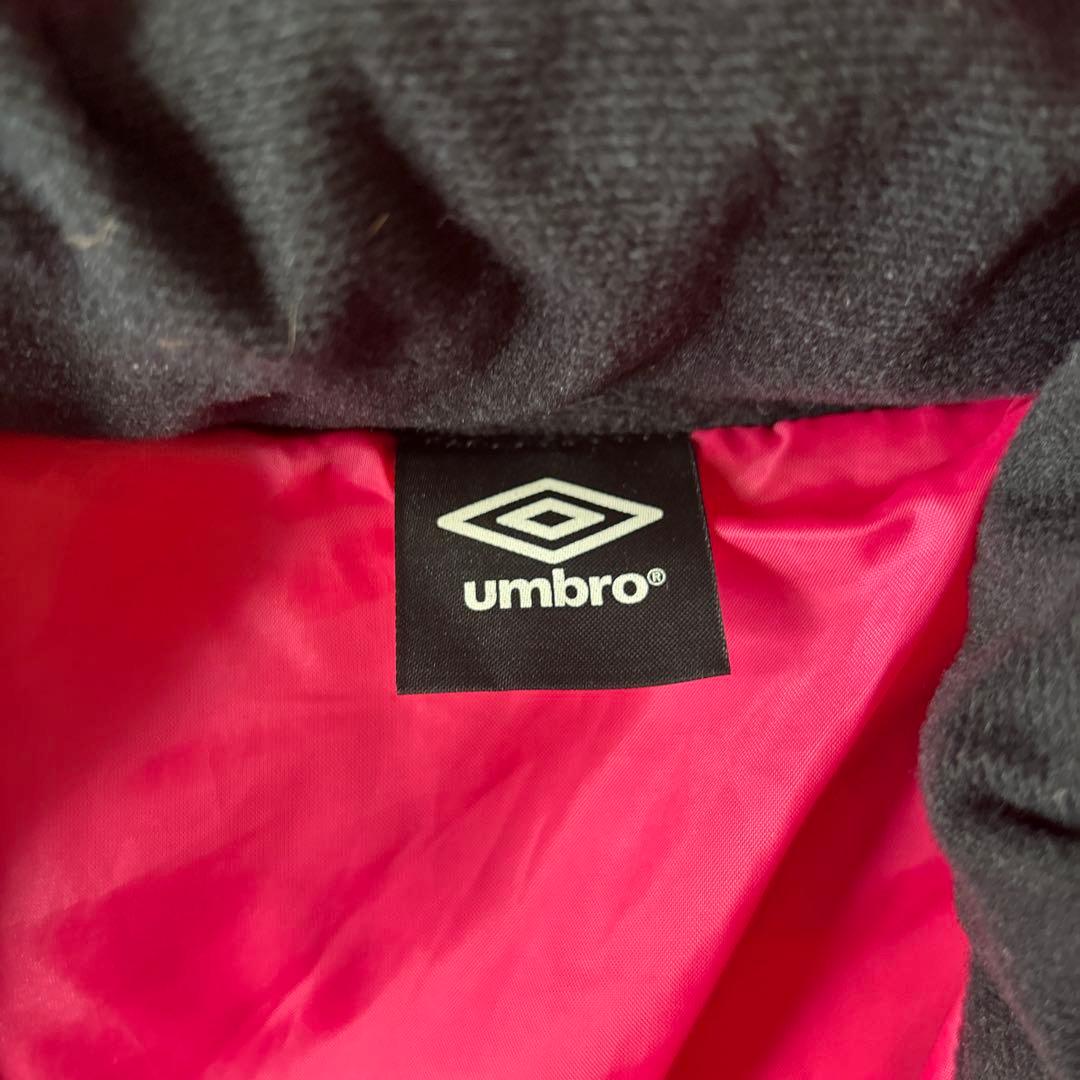 umbro フード付きロングコート 黒/ピンク M 交渉可