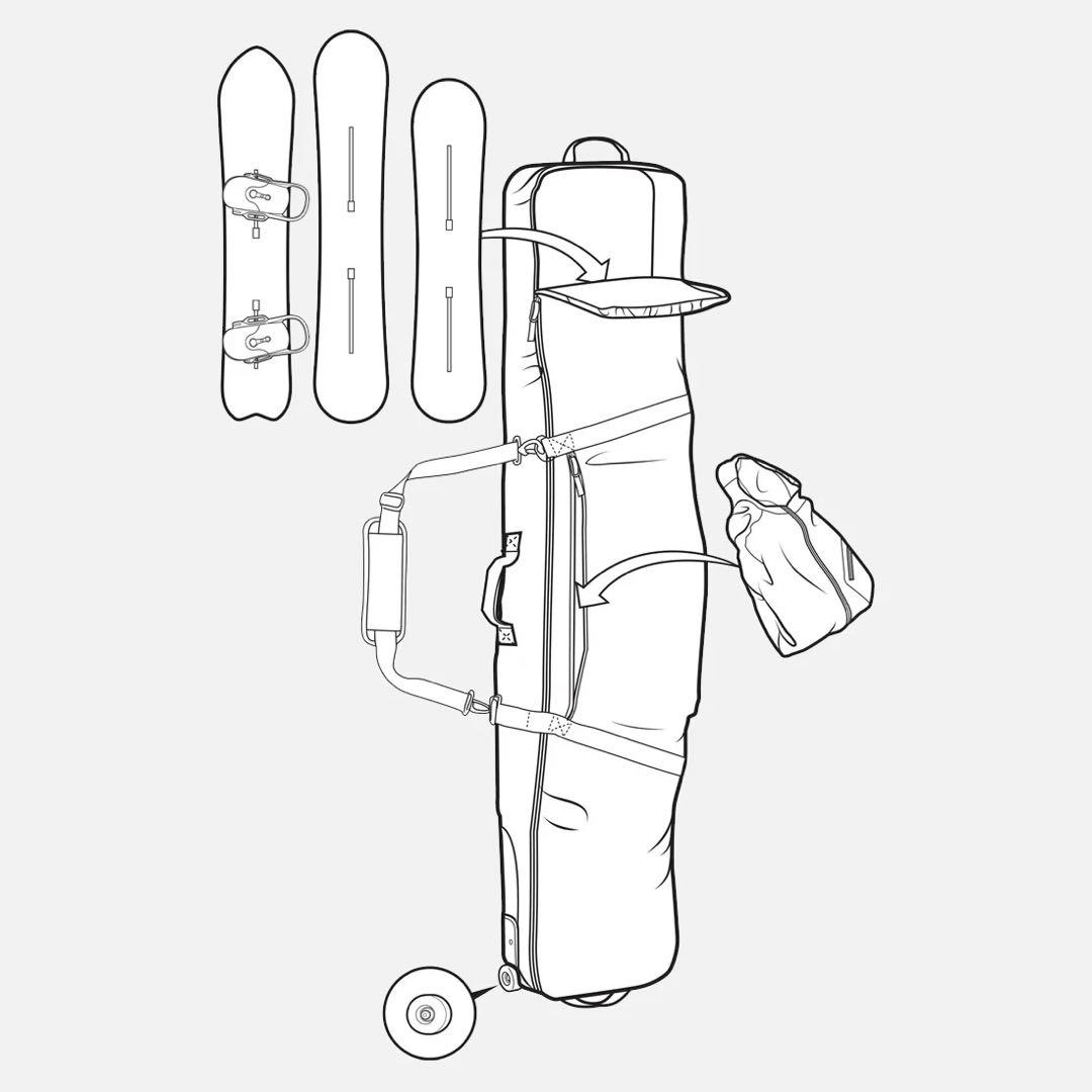 【美品】BURTON Wheelie gig bag 166