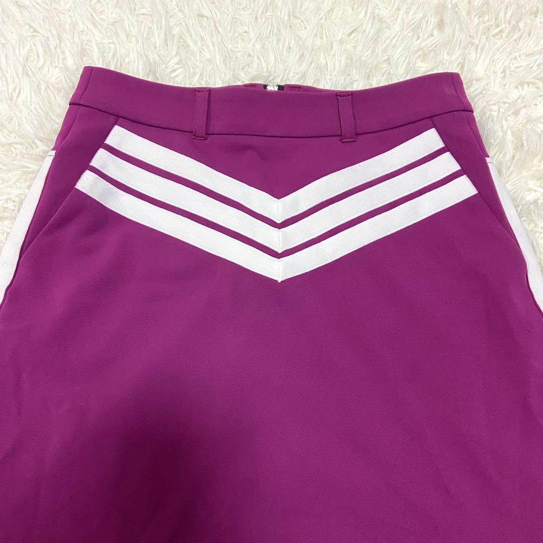 美品　DECEMBERMAY ゴルフ　Vライン　ポンチスカート　パープル