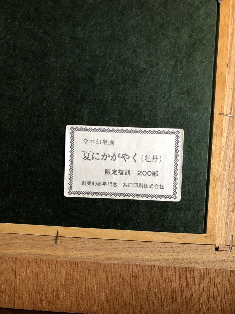 堂本印象画　夏にかがやく　牡丹