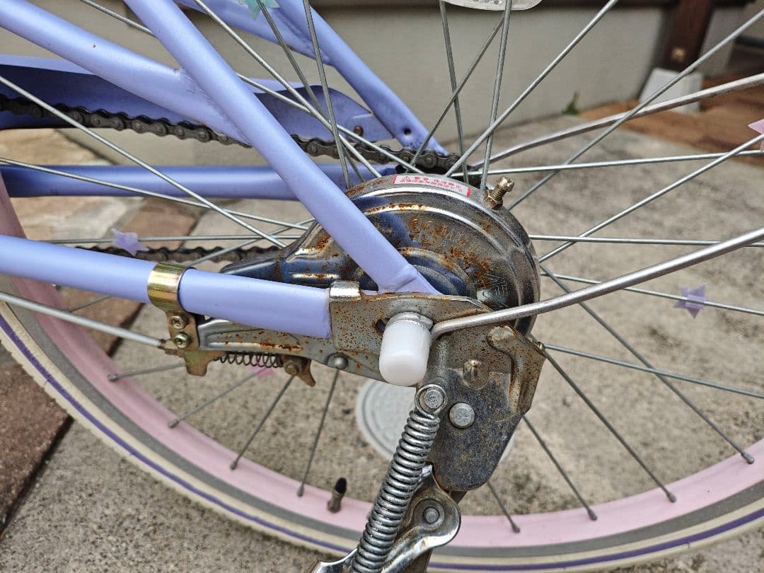 子供用自転車 メゾピアノ 22インチ ラベンダー 前部バスケット付き