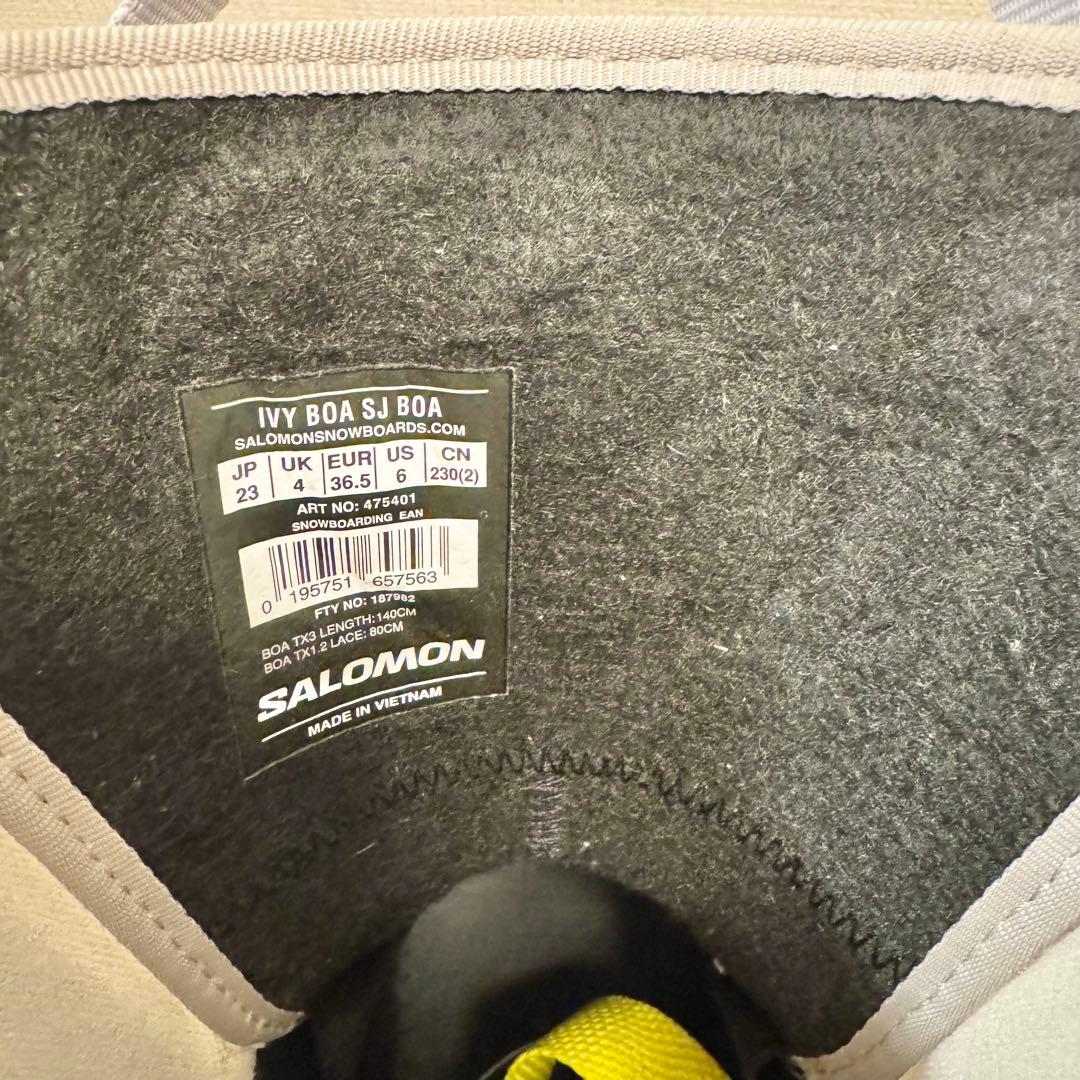 【美品】24-25 SALOMON/サロモン IVY BOA SJ 23cm