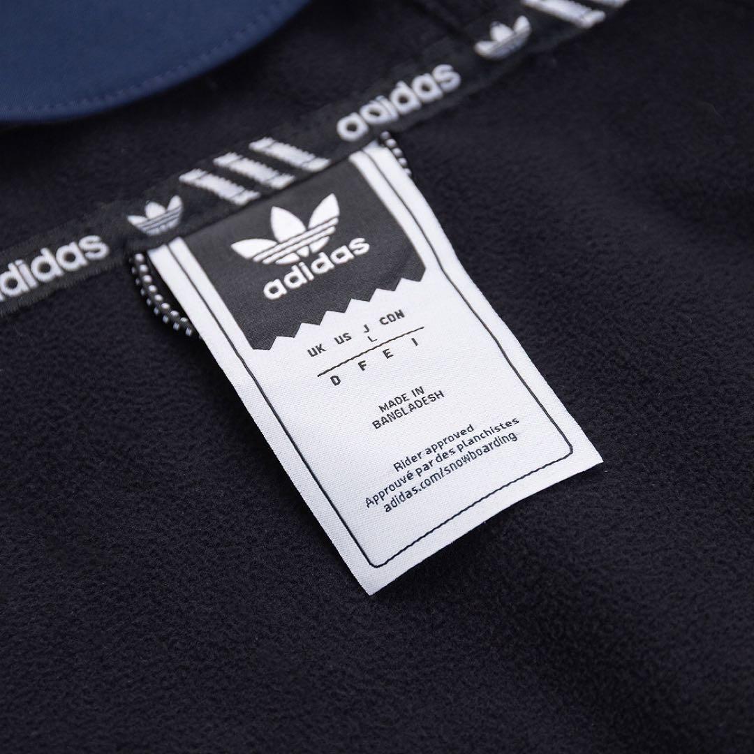 adidas フード付きジャケット スノボーウェア　ネイビー/グレー