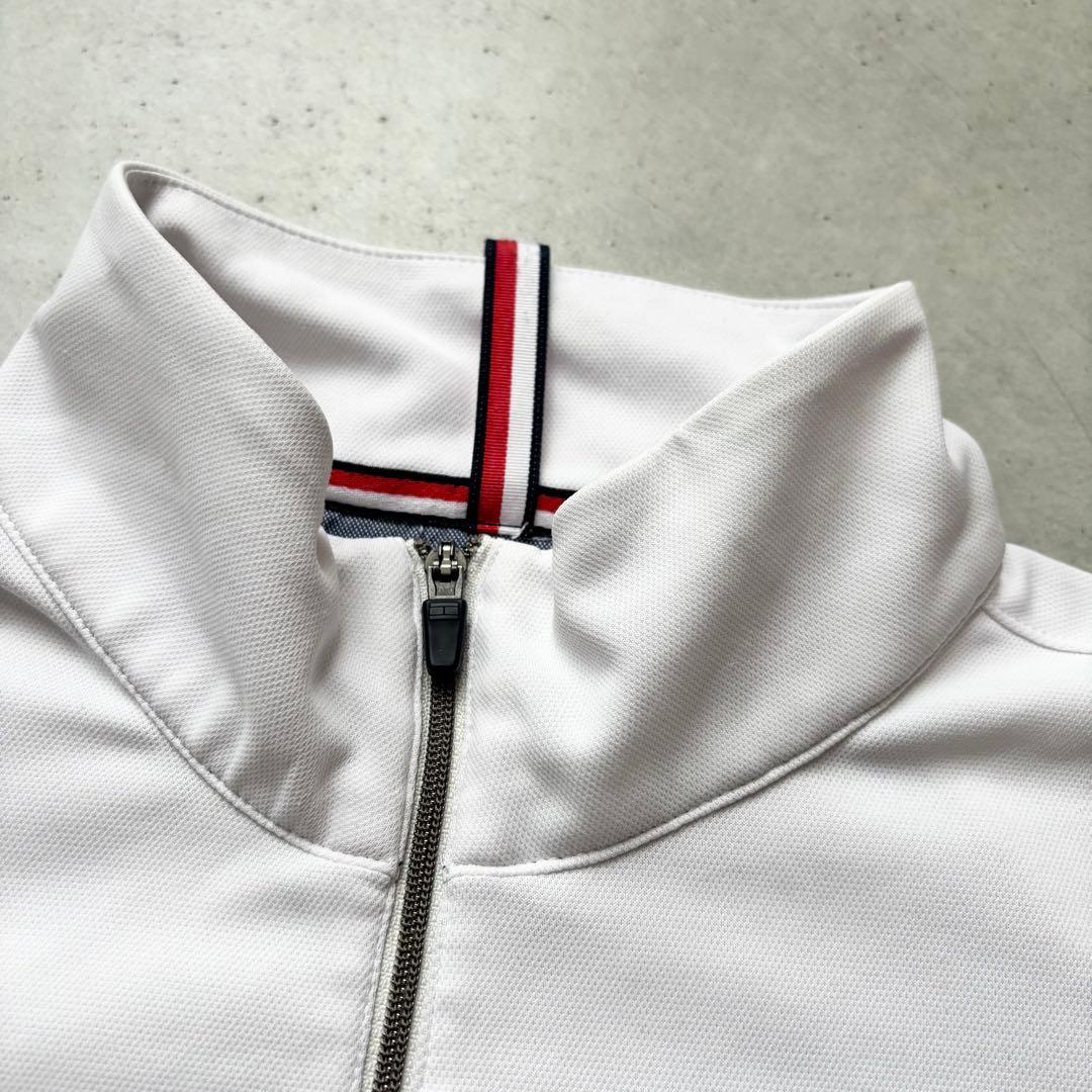   GOLF ハーフジップハイネック長袖シャツ 白 M