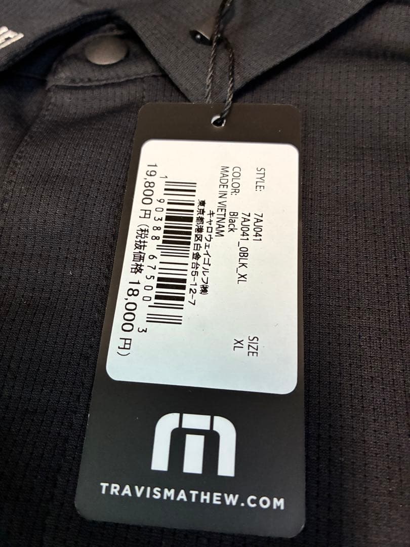 travisMathew ポロシャツ XL ブラック　新品タグ付き