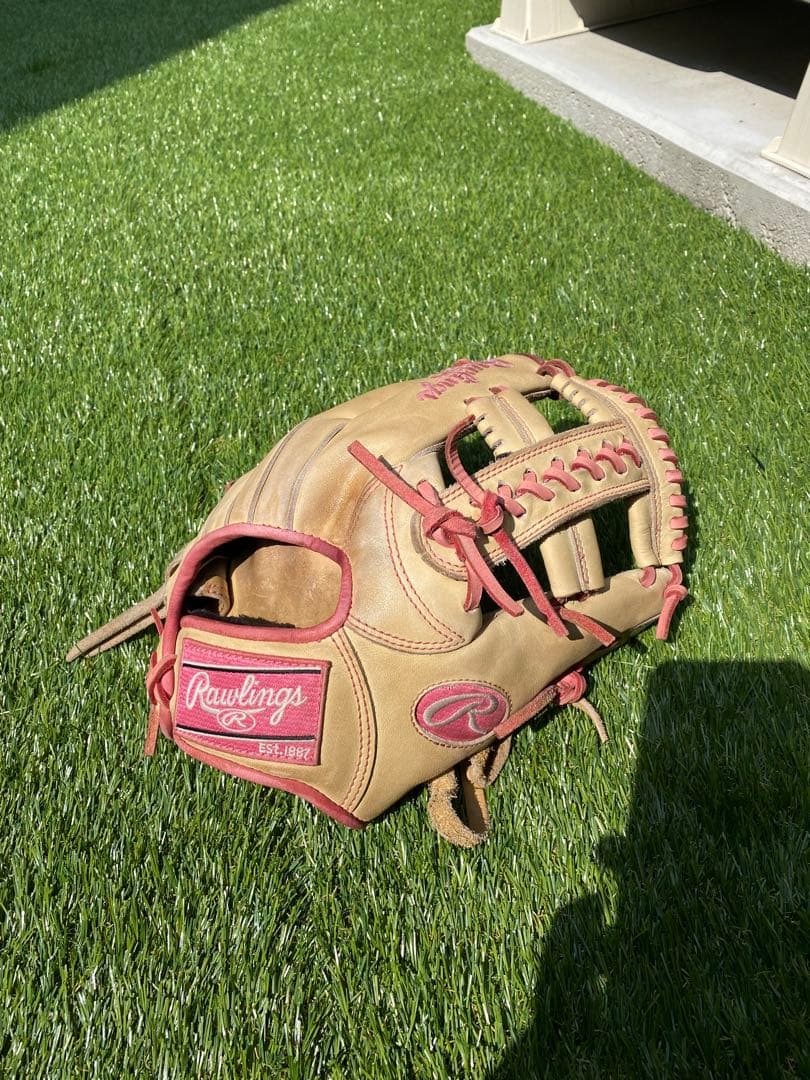 Rawlings S-1 軟式グローブ ベージュ/ピンク