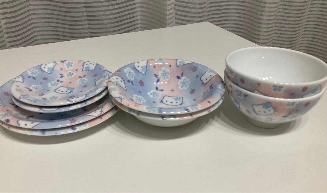 なでしこはろうきてぃ　1999年　ハローキティ 食器セット 8点（おまけ付き）