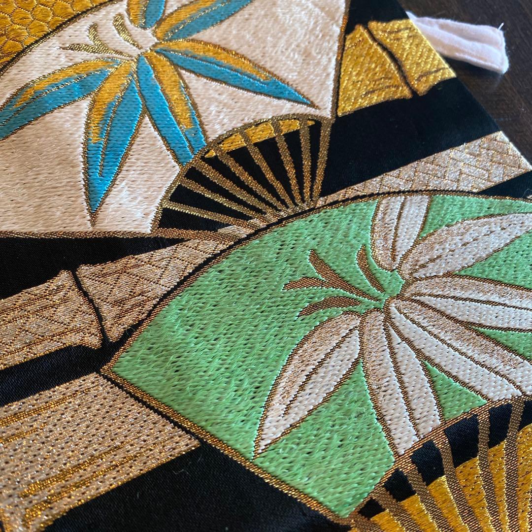 専用ハンドメイド だらり帯 七五三 作り帯 五歳〜七歳 アンティーク 扇子 竹