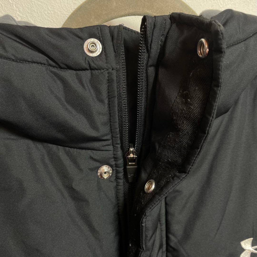 UNDER ARMOUR XL 黒 ブラック ベンチコート ダウン 極　防寒 冬