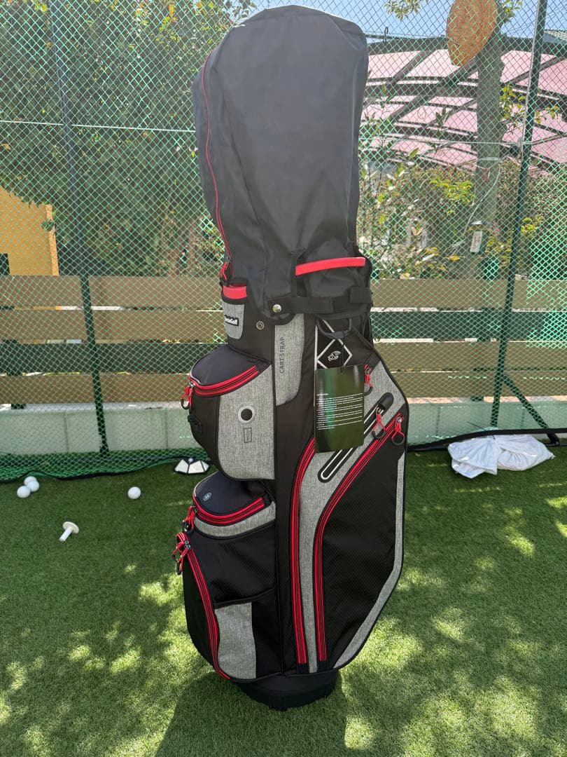 新品 Livsin Golf キャディバッグ ゴルフ9.5型 軽量 レッド