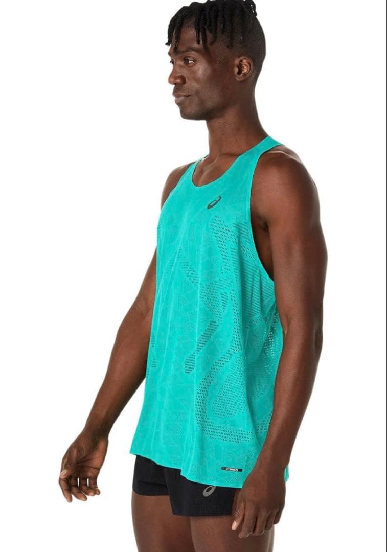 【新品・完売品】 アシックス RUN シングレット XS メタラン