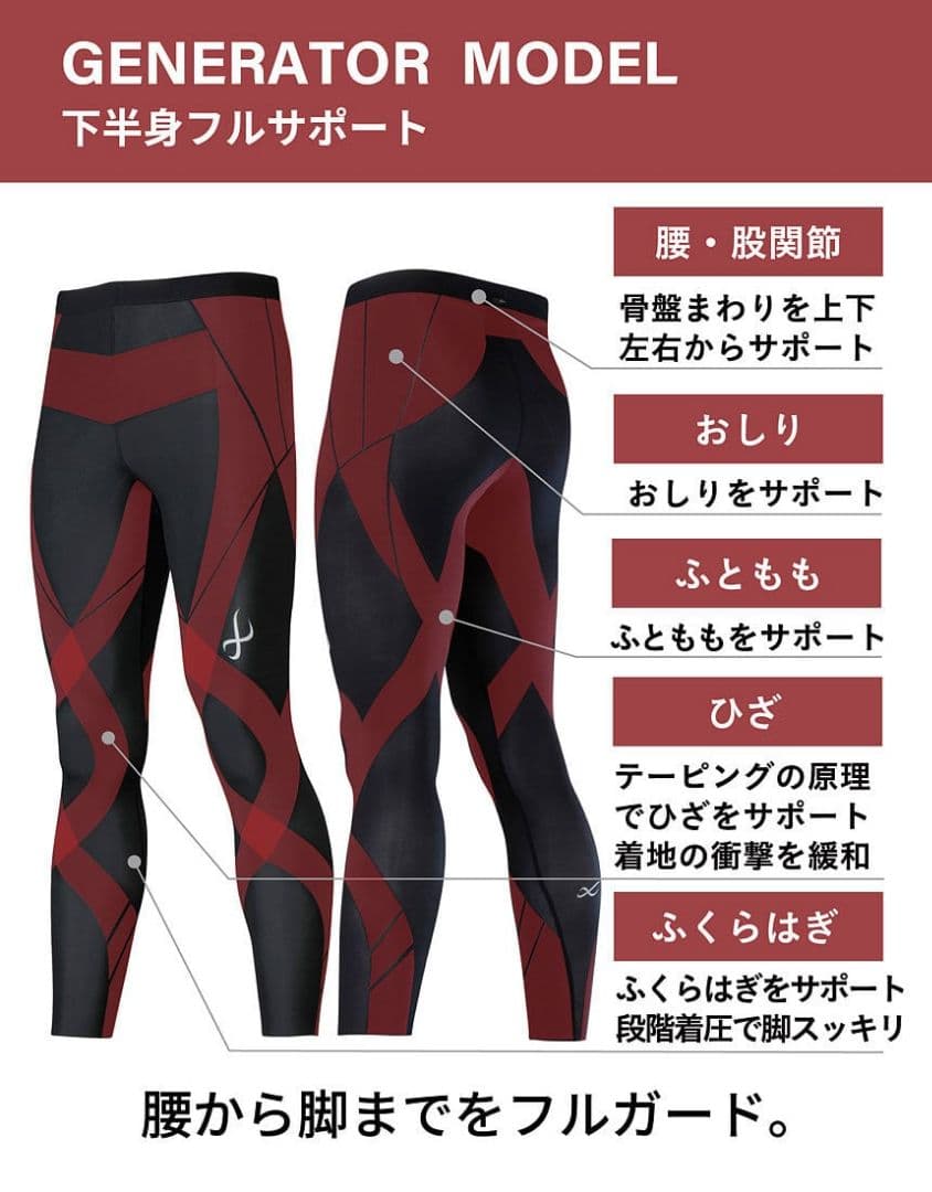CW-X GENERATOR MODEL 2.0 軽量 HZY399 Sサイズ