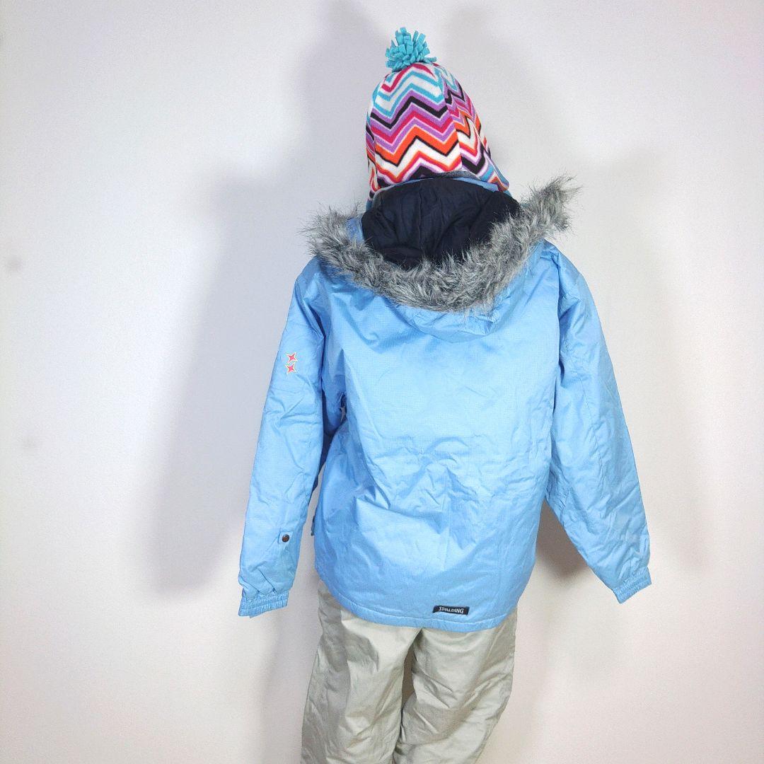 スキーウェア　キッズ　子供　160cm　女の子　水色　グレー　帽子　GAP
