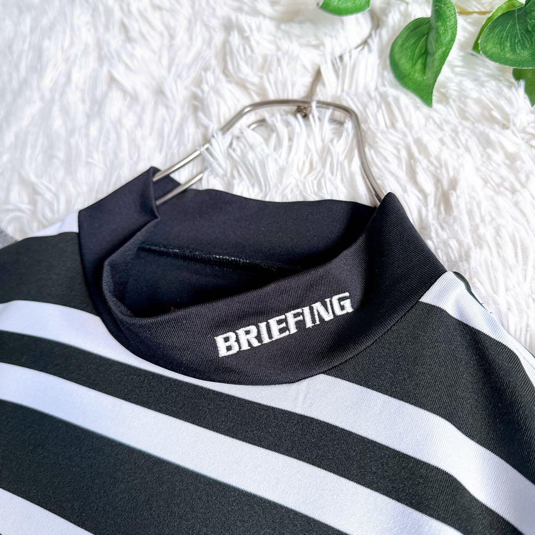 BRIEFING ブリーフィング ゴルフ メンズ 半袖　モックネック　ボーダー