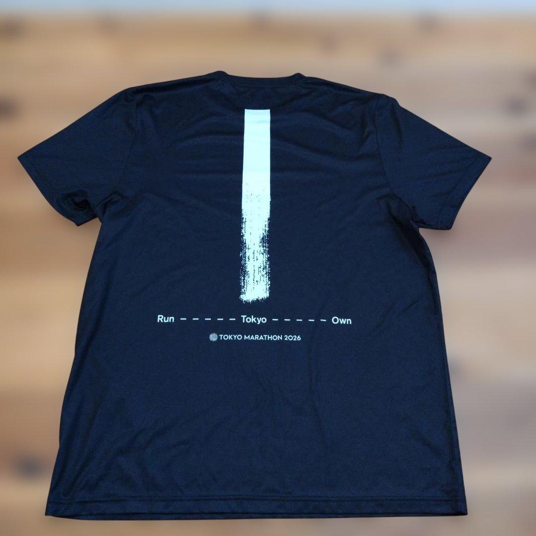 ASICS 東京マラソン2026 ランニングTシャツ 黒