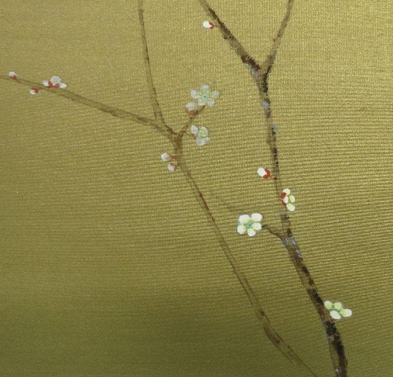 掛軸　國井幸雪　『梅月』　共箱　肉筆