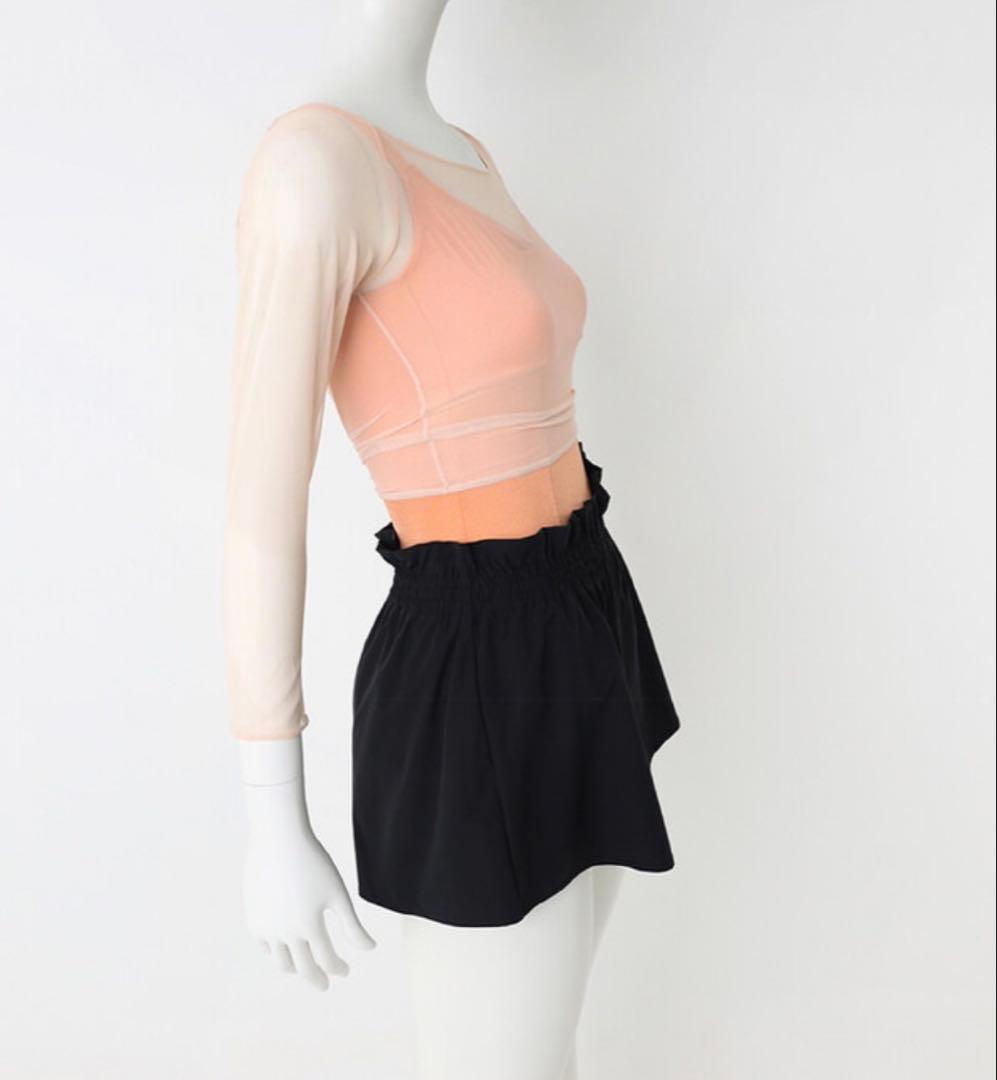 LEVDANCE レヴダンス　laura flared shorts BLACK