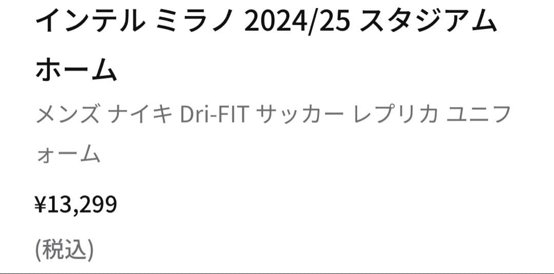 【新品タグ付】インテル 24/25 プレマッチユニフォーム NIKE Ｌ　正規品