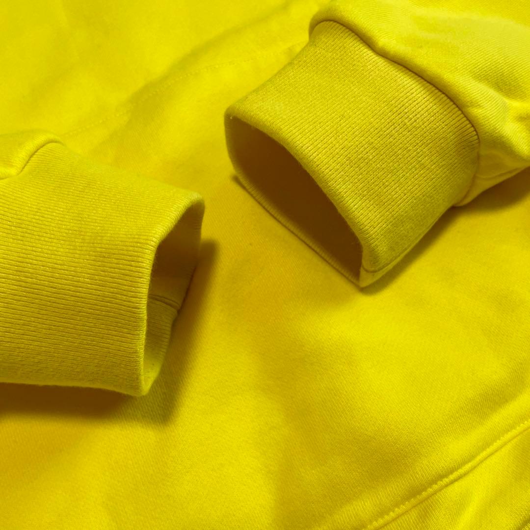 【ジャックバニー】ゴルフウェア パーカー プルオーバー デカロゴ 黄色 XL