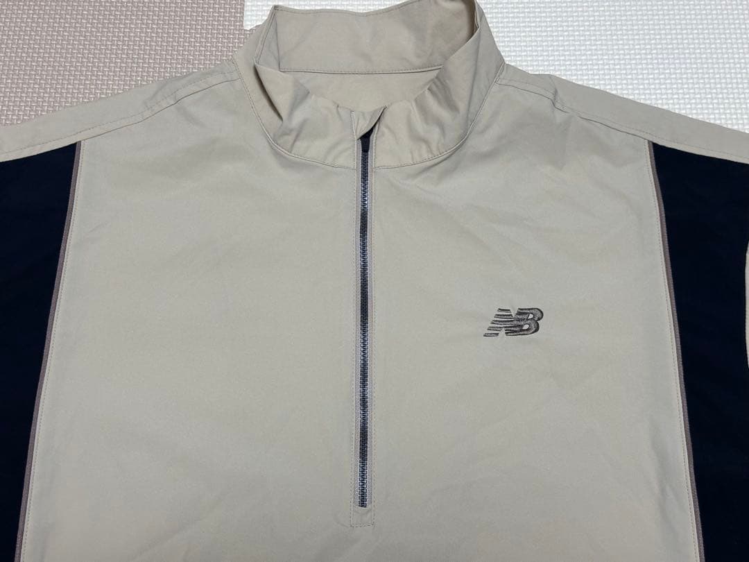 【未使用級】ニューバランスゴルフ ハーフジップ ジャケット ベージュ サイズ5