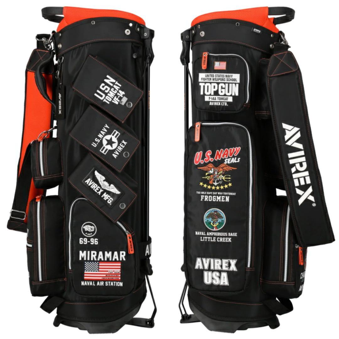 新品 アビレックス キャディバッグ ヘッドカバー まとめ売り AVIREX BK