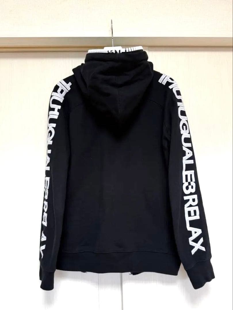 1piu1uguale3ウノピュウ リラックス セットアップ 黒 フルジップ