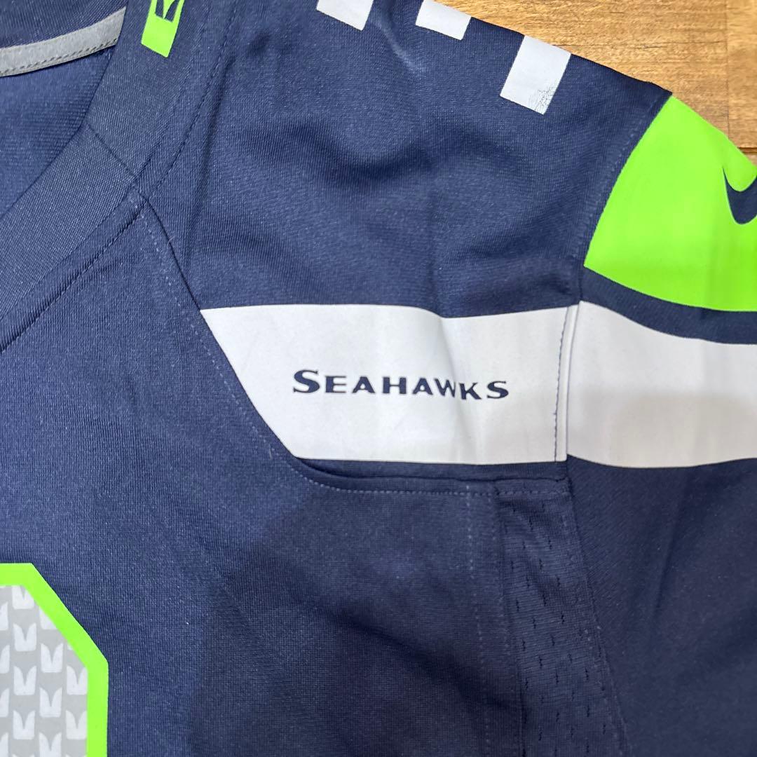 【極美品】NFL ラッセル・ウィルソン シーホークス ユニフォーム ナイキ M