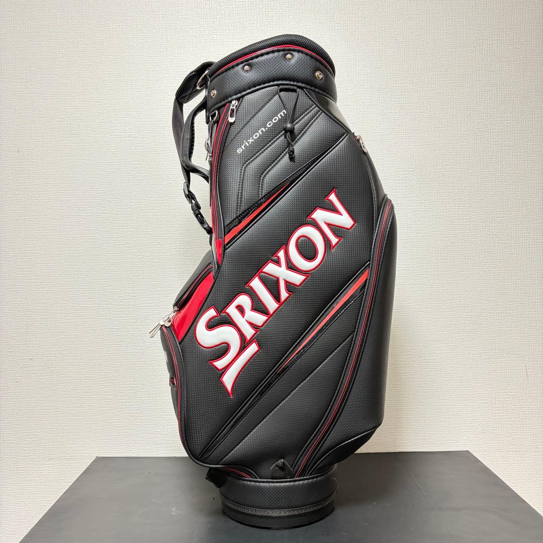 スリクソン キャディバッグ 9型 カーボン調 ブラック×レッド SRIXON