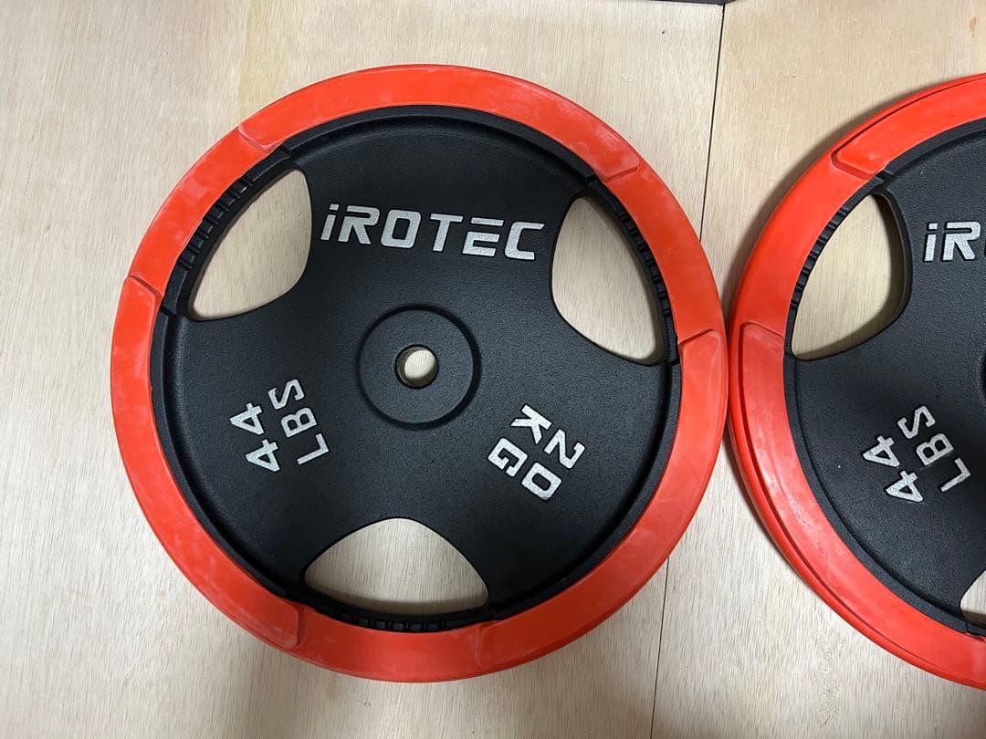 ① iROTEC20kg 44 LBS ダンベルバーベルプレート 1枚