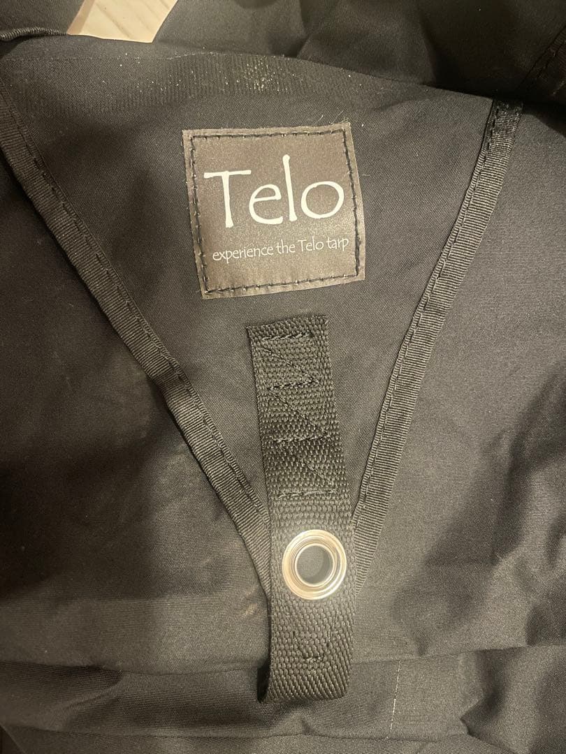 telo looks ブラック タープ、hooks2個、ガイロープ自在金具付き