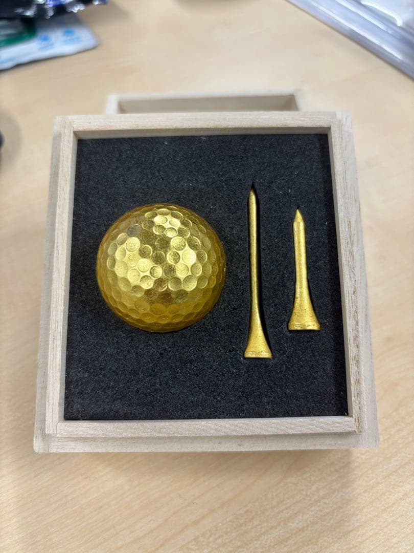 金沢 金箔 ゴルフボール ティー 桐箱