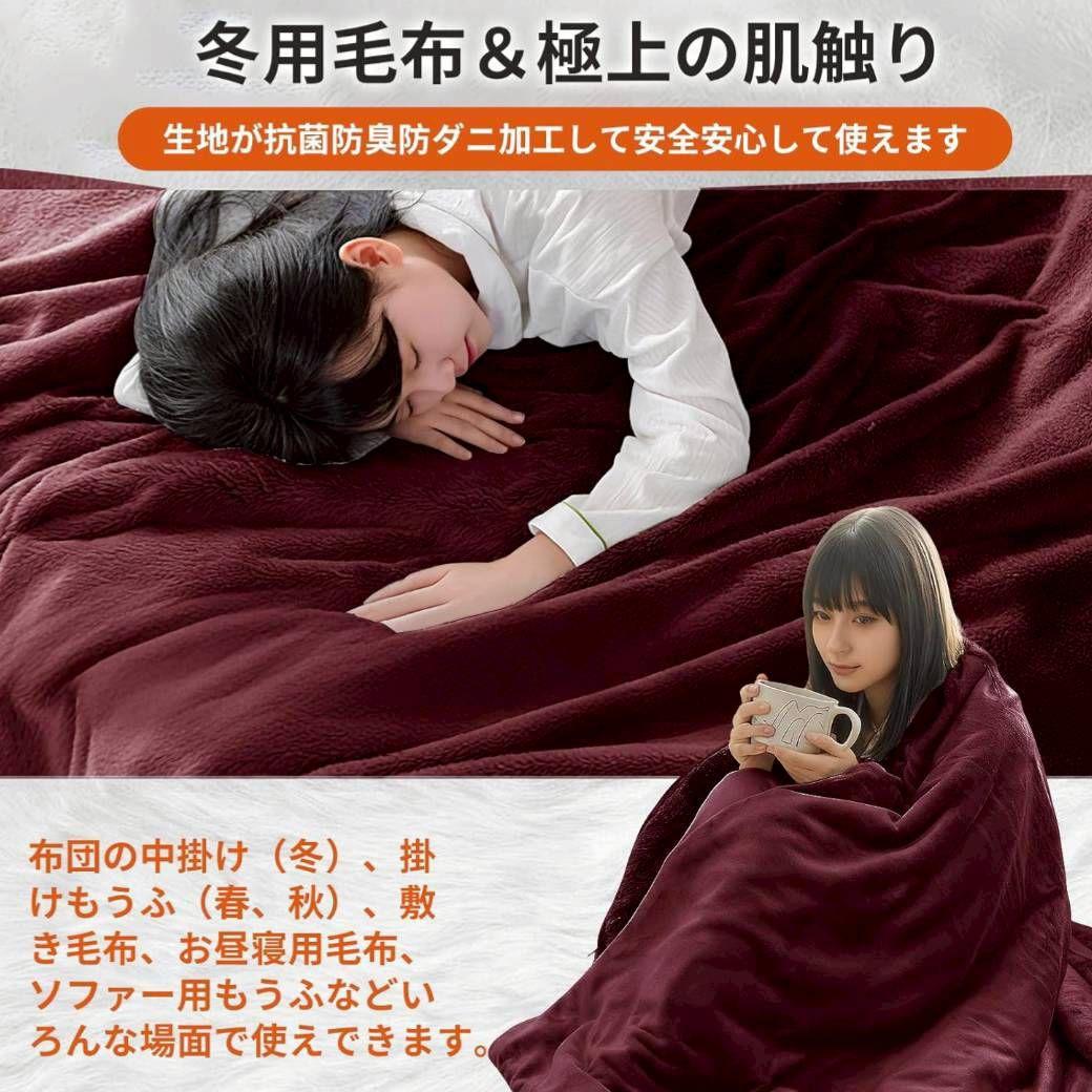 毛布　シングル　140×200　極厚　2枚合わせ　静電気防止　抗菌防ダニ