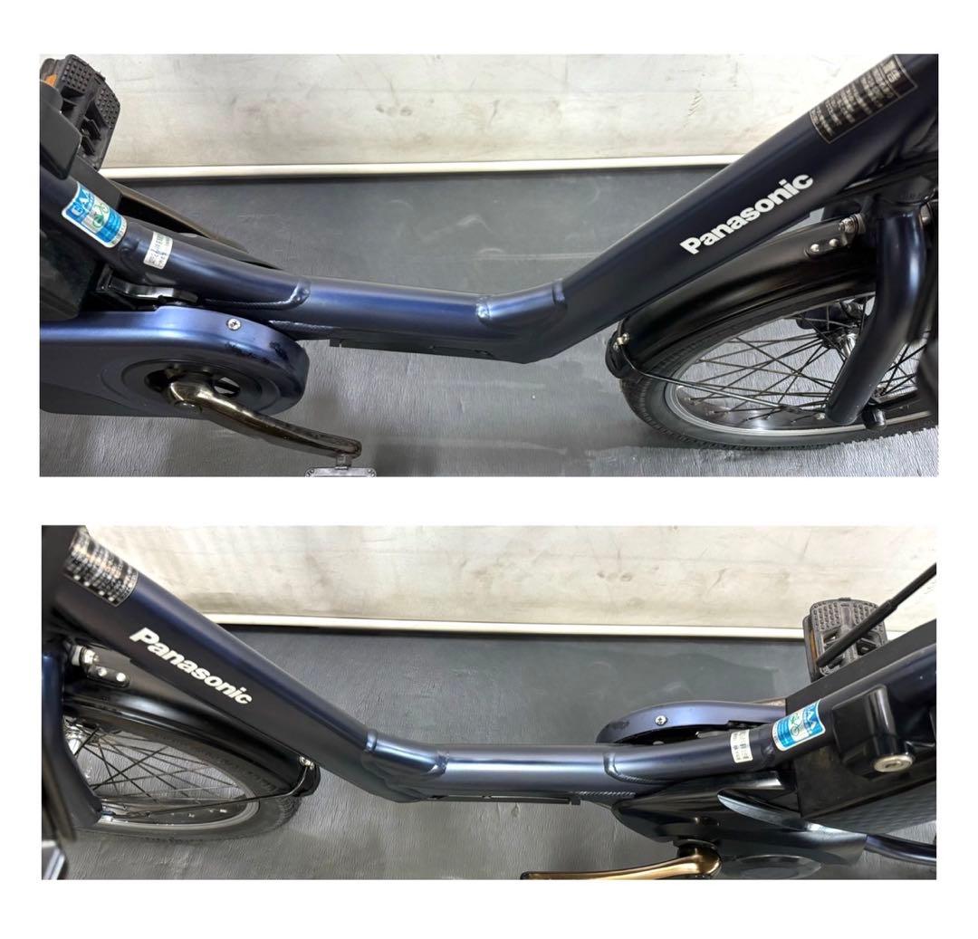 1年保証 送料無料　新型　パナソニック　ギュット　大容量　紺　電動アシスト自転車