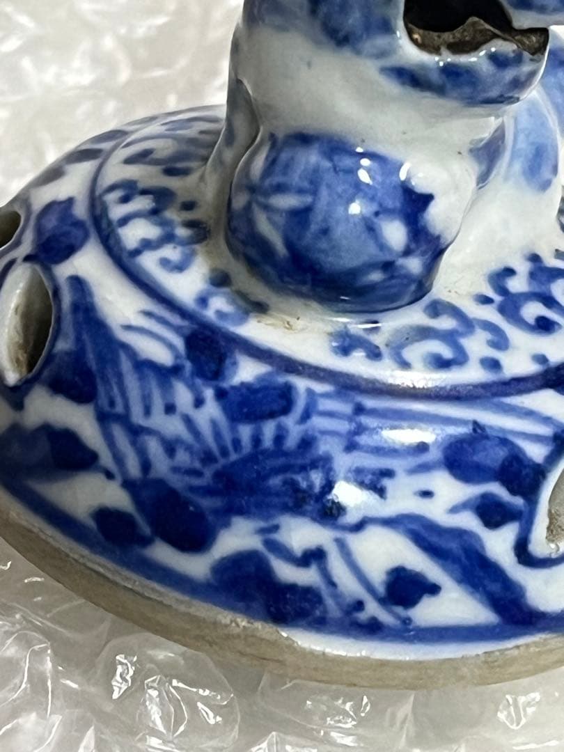 香炉　染付