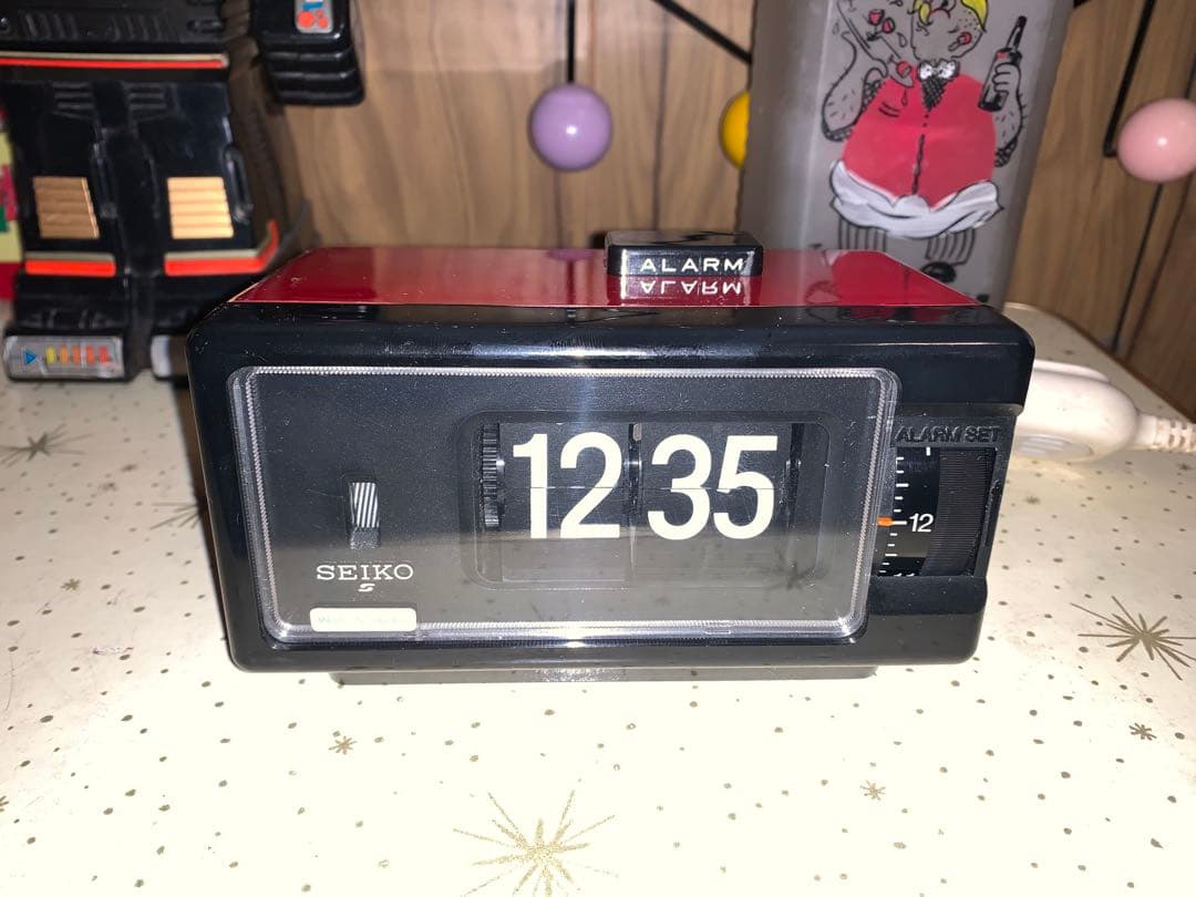昭和レトロ　動作品　SEIKO セイコー　パタパタ時計　スペースエイジ　イームズ