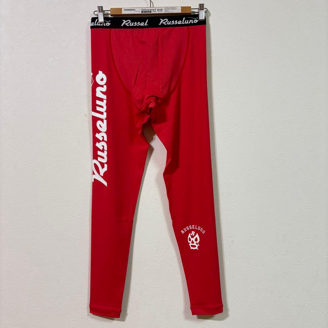 【RUSSELUNO】新品　ゴルフレギンス　インナーパンツ　メンズＭ-Ｌ　レッド
