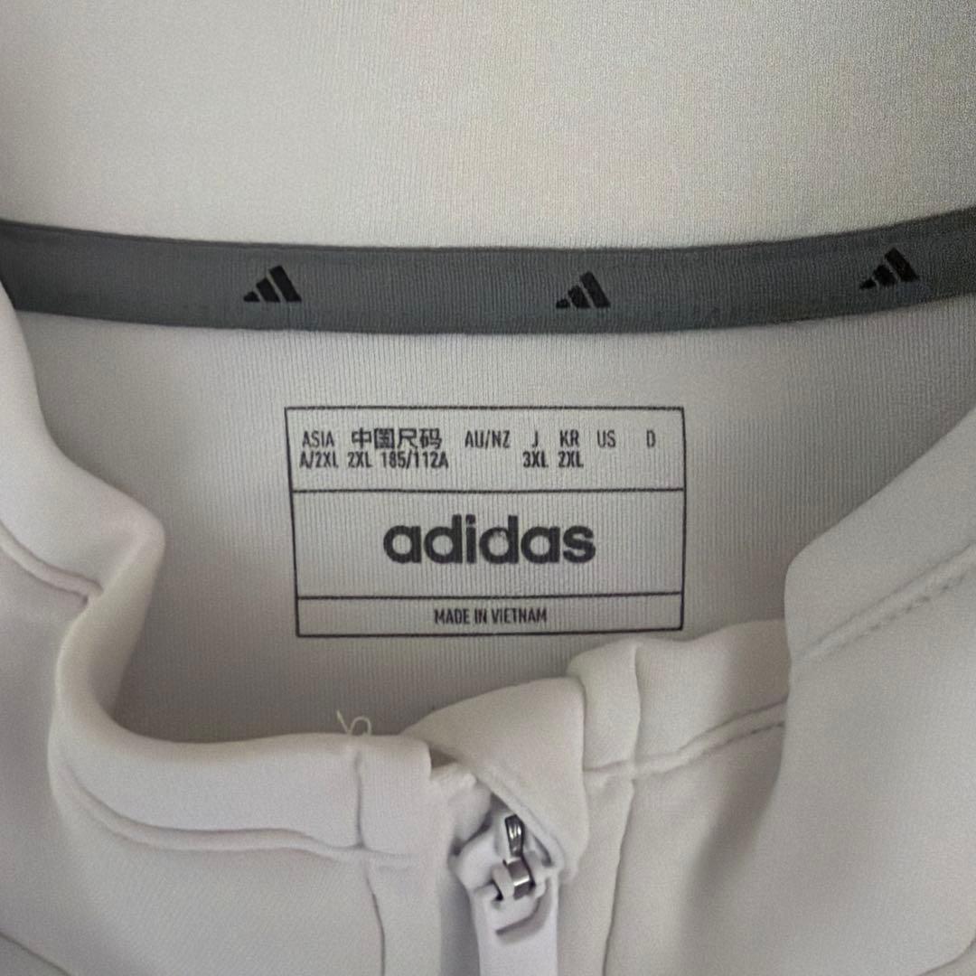 【未使用】adidasバックロゴ付フルジップジャケットJSR69希少サイズ3XL