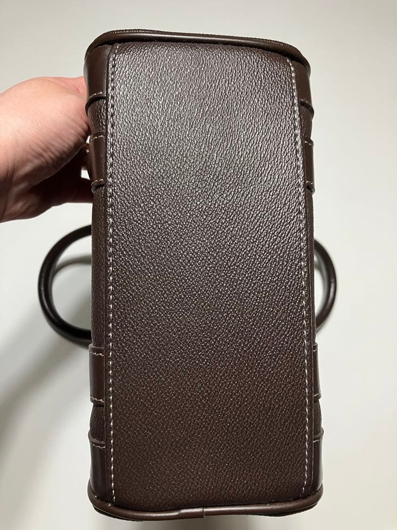 BURBERRY GOLF ゴルフシューズバッグ レザー ノバチェック ブラウン