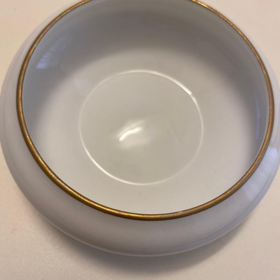 【美品】大倉陶園 ブルーローズ 手書き ボンボニエール 小物入れ
