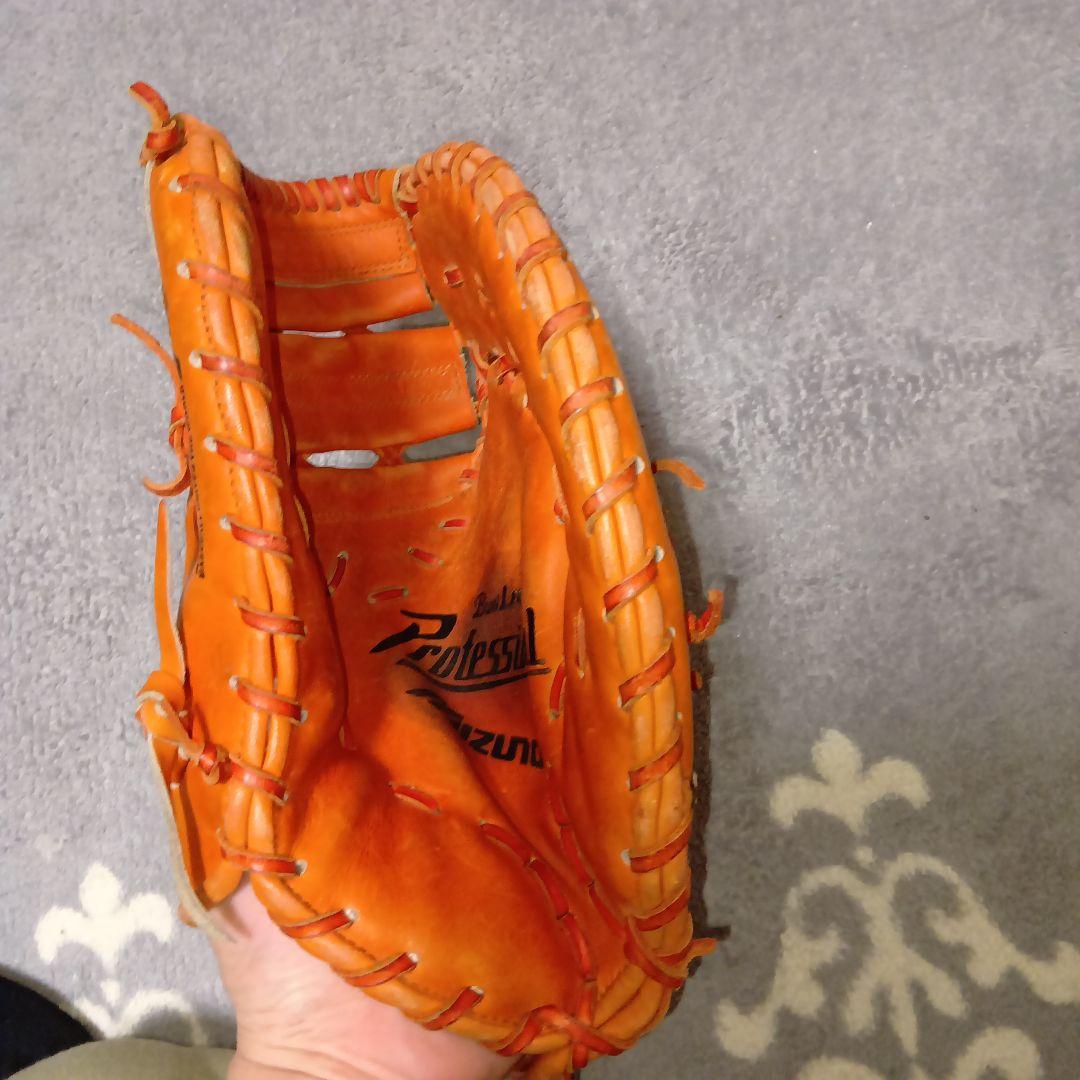良品 ミズノプロフェッショナル　MIZUNO ファーストミット　青ビューリーグ