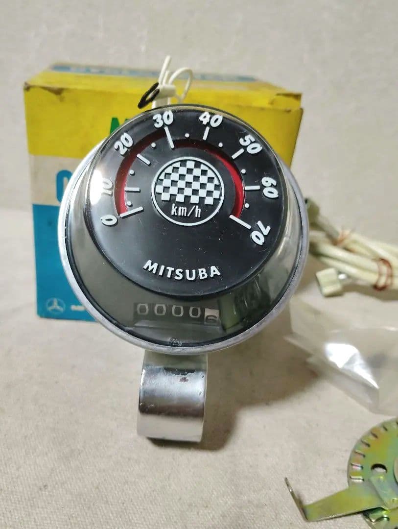 ラスト1個 新品ミツバスピードメーター黒 フラッシャー自転車 スーパーカー自転車