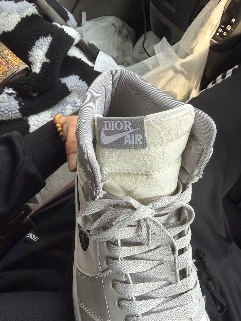Dior Air Jordan 1 グレー/ホワイト