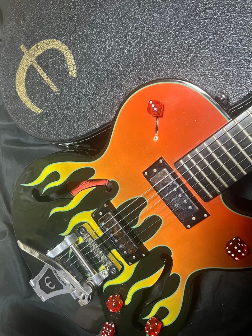 【Epiphone】Flamekat Ebony　Flame Graphic