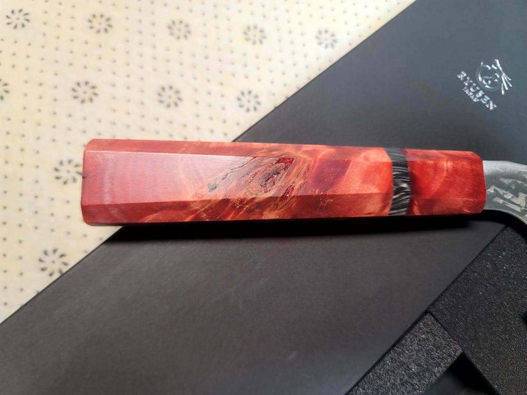 龍泉刃物　紅蓮緋龍 SPG Strix 牛刀　240