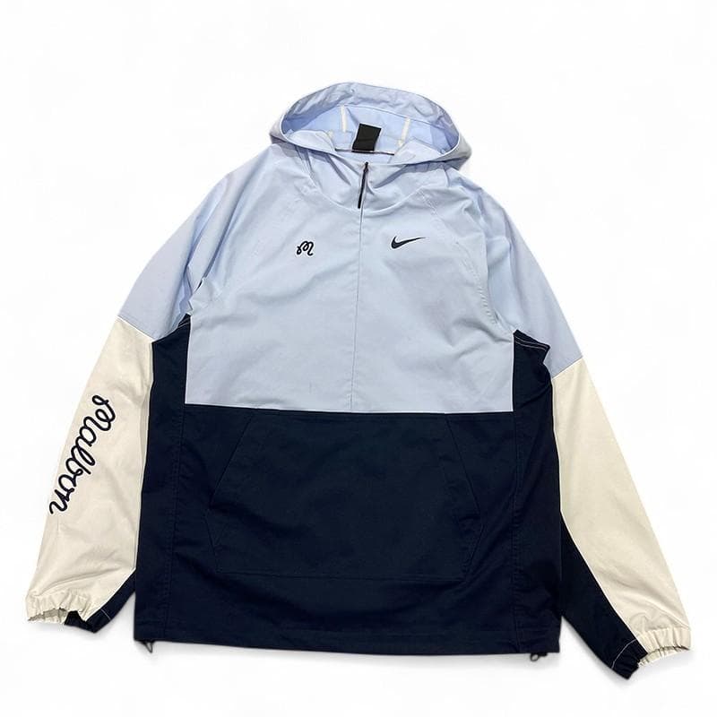 希少 美品 ナイキ× マルボンゴルフ コラボ アノラック ジャケット M ブルー