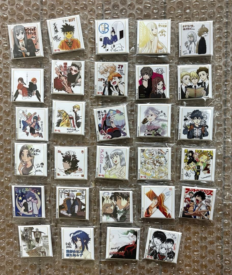 ジャンプSQ 色紙 角缶バッジ 定期購読者限定 抽選100名